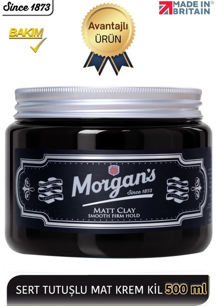 Morgan's Matt Clay Smooth Firm Hold - Güçlü Tutuş Sağlayan Şekillendirici Kil 500 ml fiyatları