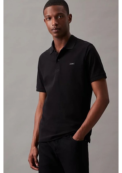 Erkek Stretch Pıque Slım Button Polo Polos