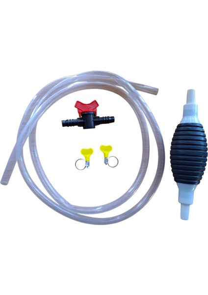 Vakumlu Plastik Benzin Mazot Yakıt Su Yağ Sıvı Aktarım Transfer El Pompası