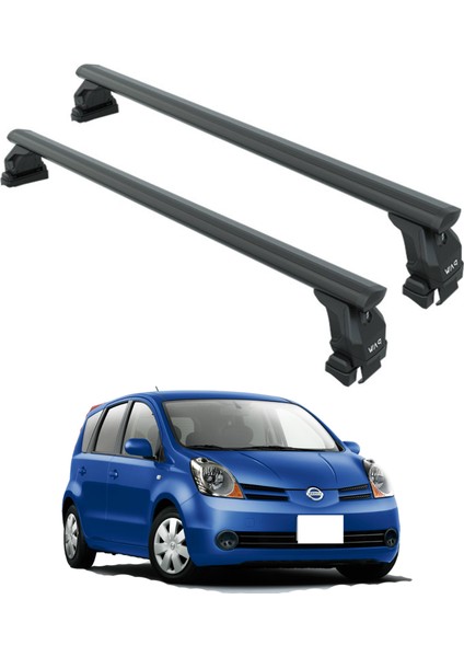 Nissan Note E11 2004-2013 Oluksuz Üst Tavan Portbagaj Taşıyıcı Ara Atkısı Toros Serisi Pro 4 Siyah