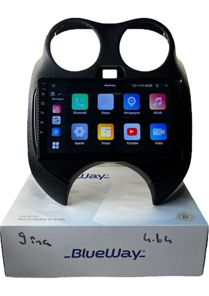 Nissan Micra 2010-2015 Blueway 4-64 Profesyonel Oem Multimedia