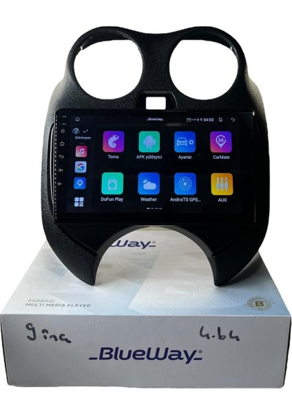 Nissan Micra 2010-2015 Blueway 4-64 Profesyonel Oem Multimedia fiyatları