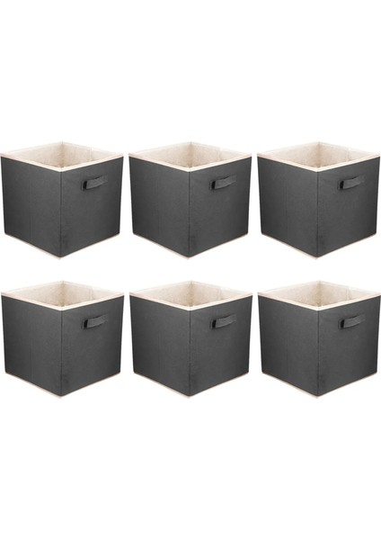 6'lı Dolap Içi Düzenleyici , Çamaşır Oyuncak Saklama Kutusu Sepet Organizer 30X30X30