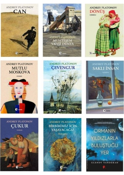 Andrey Platonov Set-Can-Çukur-Dönüş-Mutlu Moskova-Saklı Insan-Çevengur 2 Kitap-Ormanın Yıldı Hediye