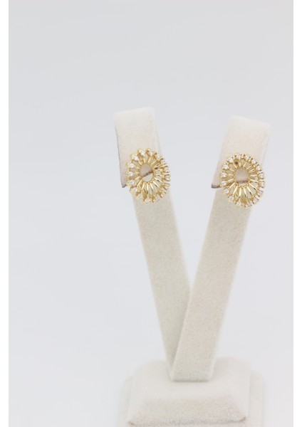 Stil Incisi/xupıng Jewelry Diamond Oval Zirkon Taşlı Küpe