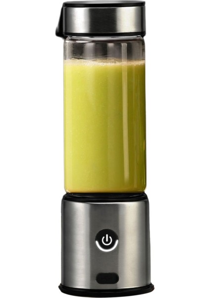 450 ml Taşınabilir Smoothie Blender Şarjlı Paslanmaz Çelik Bıçaklı Mikser Yedek Silion Kapaklı