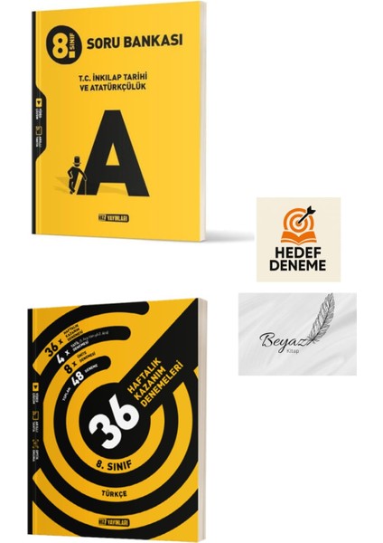 Hız 8.sınıf Inkılap Tarihi ve Atatürkçülük Soru Bankası 36 Haftalık Türkçe Denemeleri Hedef Deneme