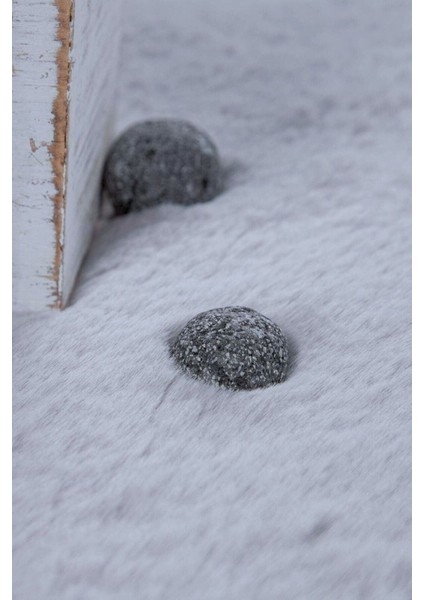 Post Daıre Gümüş Gri Yumuşak Havlı Kaymaz Tabanlı ve Yıkanabilir Peluş Halı Antre Banyo Tuvalet Dekoratif Halı fiyatları