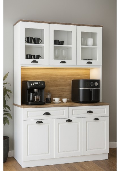 Barista Kahve Köşesi Çok Amaçlı Mutfak Dolabı Kiler Ardiye Dolabı