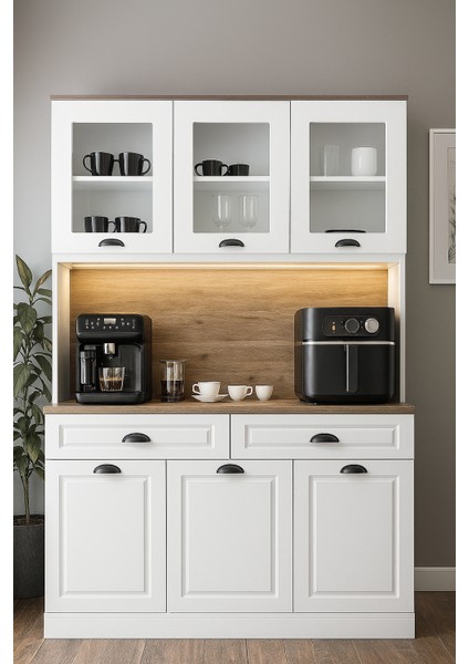 Barista Kahve Köşesi Çok Amaçlı Mutfak Dolabı Kiler Ardiye Dolabı