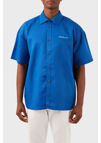 Tensel Relaxed Fit Kısa Kollu Gömlek Erkek Gömlek LB24SSKISMUSH