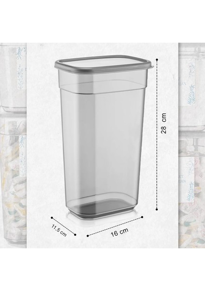 4 Adet Elina Jumbo Etiketli Dikdörtgen Saklama Kabı - Tablet Deterjan Saklama Kutusu seti 3200 ml modelleri