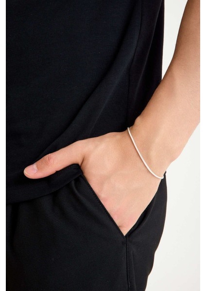 925 Ayar Gümüş Unisex Tilki Kuyruğu Bilekil 1.6 mm indirimleri