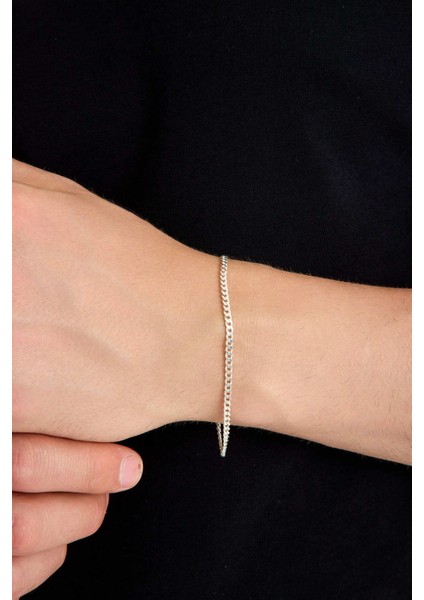 925 Ayar Gümüş Unisex Gurmet Bileklik 3mm modelleri