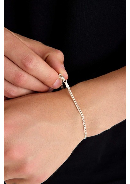 925 Ayar Gümüş Unisex Gurmet Bileklik 3mm fırsatları