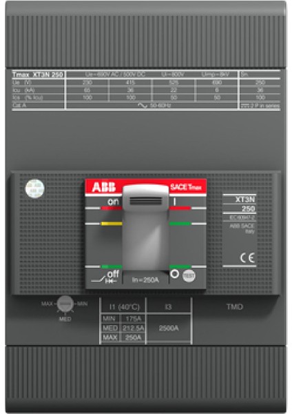 XT3N250-200A ,3-FAZ/140-200A/36KA Termik Şalter