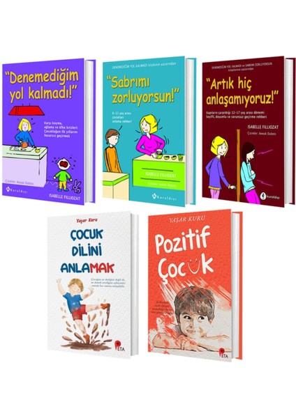Isabelle Fıllıozat Çocuk Gelişim Seti 5 Kitap Set Denemediğim Yol Kalmadı + 4 Kitap