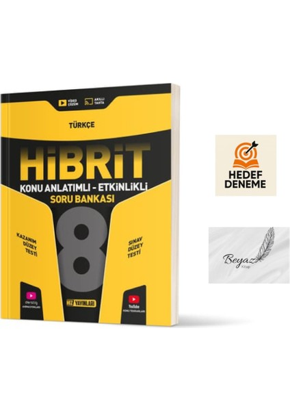 Hız 8.sınıf Hibrit Türkçe Konu Anlatımlı Soru Bankası Hedef Deneme