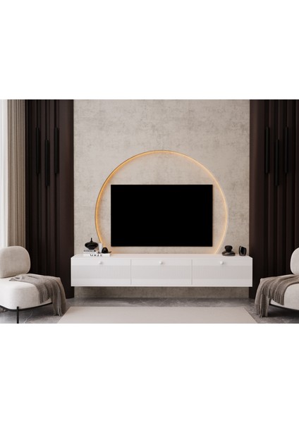 Melura Tv Ünitesi - Tv Sehpası 180 cm Duvara Monte %100 Mdf