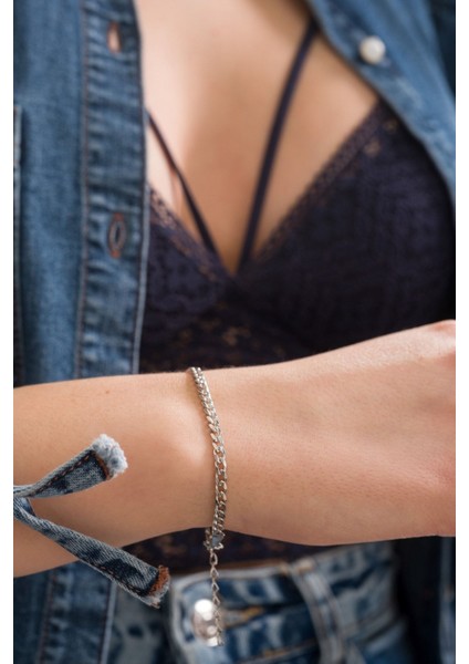 925 Ayar Gümüş Rodyum Kaplamalı Bayan Gurmet Bileklik fiyatları