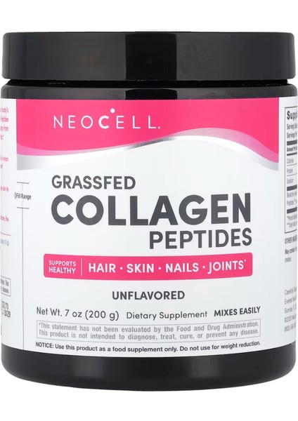 Grassfed Collagen Peptides, Unflavored, 7 Oz 200 gr