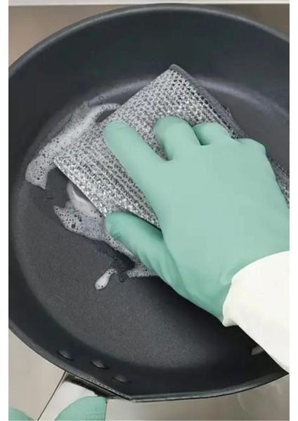 3'lü Set Inox Çok Amaçlı Tel Temizlik Bezi, Çelik ve Bulaşık Temizliği Için modelleri