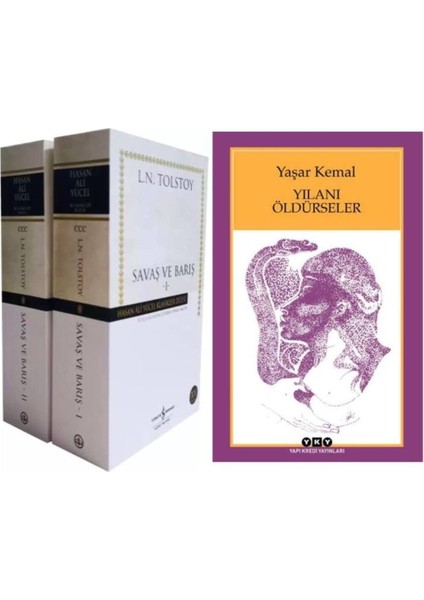 Lev Tolstoy Savaş ve Barış 2 Cilt - Yaşar Kemal Yılanı Öldürseler