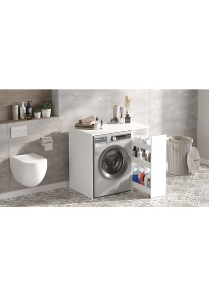 Wide Çamaşır Makinesi Dolabı Çekmeceli Beyaz Wıd1-W modelleri