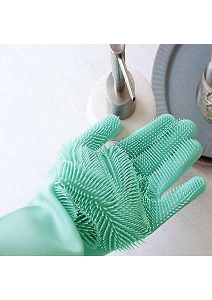 Isıya Dayanıklı, Pratik, Sihirli Silikon Bulaşık Yıkama Eldiveni (K246) modelleri