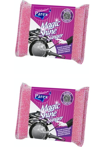 Parlak ve Pürüzsüz Temizlik Için 2'li Sünger Seti