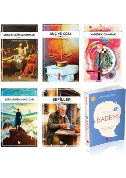 Dünya Klasikleri Seti( 5 Kitap) + Badem Kitabı Hediye