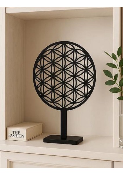 Metal Lazer Kesim Yaşam Çiçeği Yantra Torus Bolluk ve Bereket Sembolü Dekoratif Obje modelleri