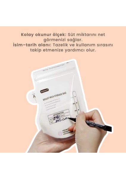 Anne Sütü Saklama Poşeti 200 ml 10'lu fırsatları
