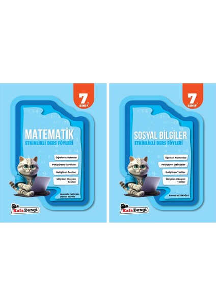 Kafadengi 2025 7. Sınıf Matematik + Sosyal Etkinlikli Ders Föyleri Seti 2 Kitap