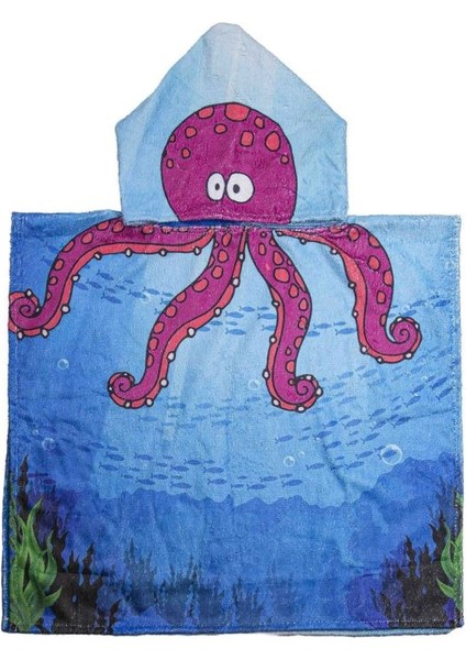 Çocuk Ahtapot Desenli Havlu Panço BNL-0027