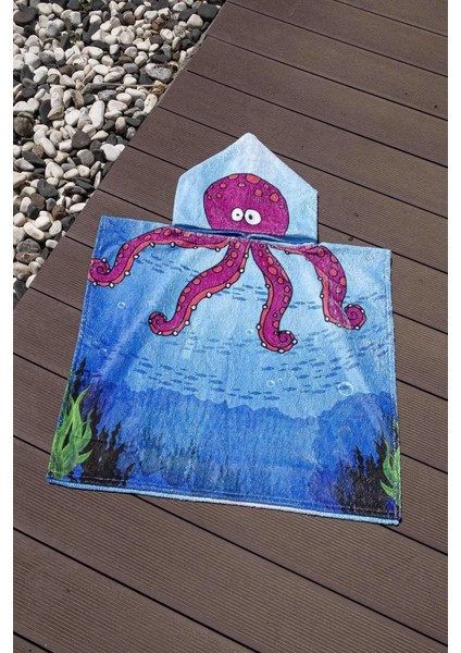 Çocuk Ahtapot Desenli Havlu Panço BNL-0027 fiyatları