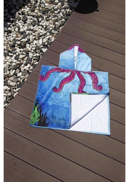 Çocuk Ahtapot Desenli Havlu Panço BNL-0027 fırsatları