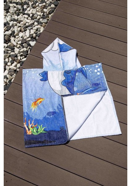 Çocuk Kaplumbağa Desenli Havlu Panço 1 BNL-0027 fırsatları