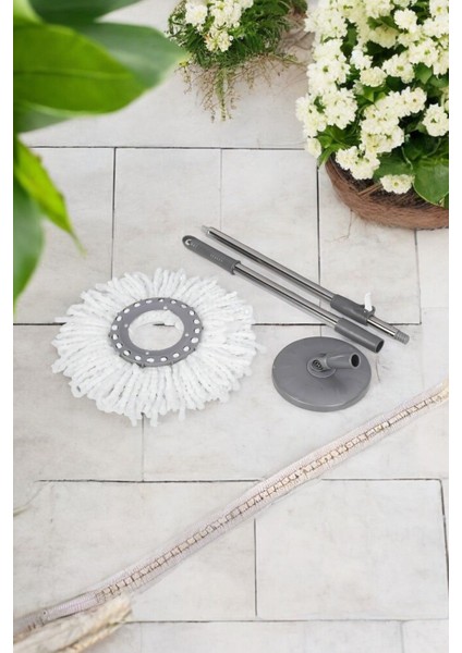 Krom 360° Dönen Başlıklı 3'lü Temizlik Seti, 120CM, Püsküllü fiyatları