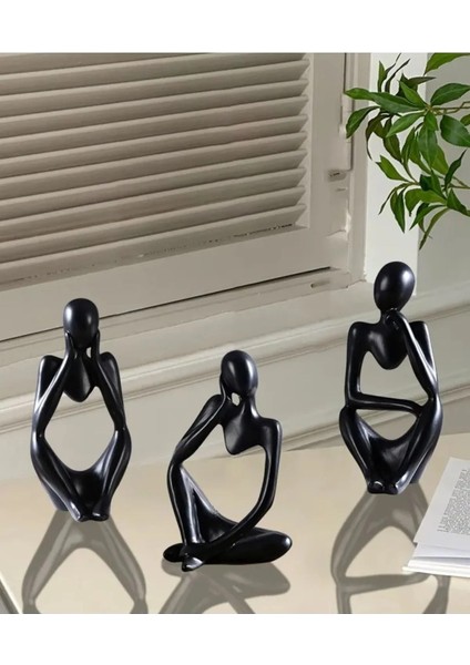 Düşünen Insan Figürleri – Modern Minimalist Düşünen Figürler Seti