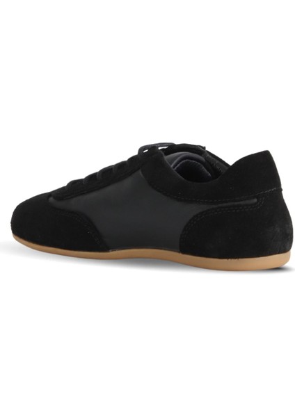 Siyah Deri-Süet Kadın Düz Ayakkabı 01WE6700 01WE6700 fırsatları