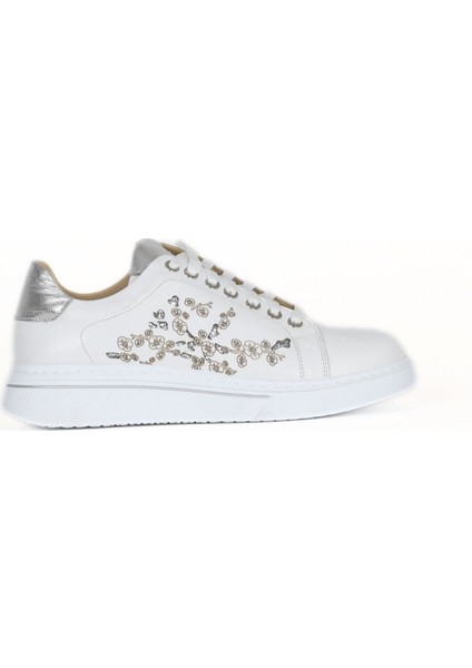 Beyaz Deri Kadın Spor Ayakkabı 33WA1501 33WA1501