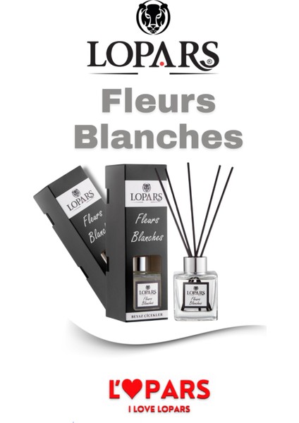 Beyaz Çiçekler Bambu Çubuklu Oda Kokusu 100 ml