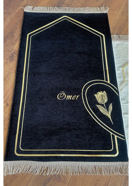 Hediye Kutulu Isme Özel Nakışlı Çiftler Için Kalpli Yumuşak Dokulu Seccade Seti Siyah Krem fırsatları