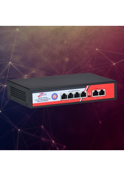Ztech ZR-1004 4+2 Poe Switch 78W (Koli Adet 28)