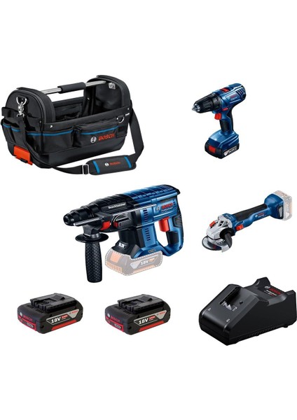 Gwt 20 Çanta + Gbh 180-LI + Gws 180-LI + Gsr 180 + 2x5.0 Ah Set