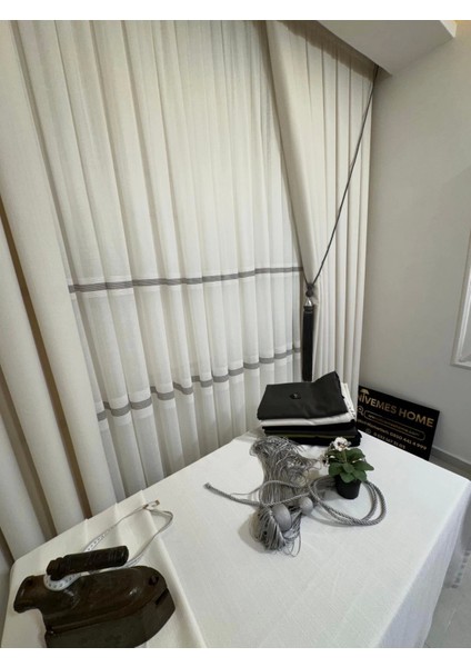 Nivemeshome Keten Trend Masa Örtüsü Krem Apm