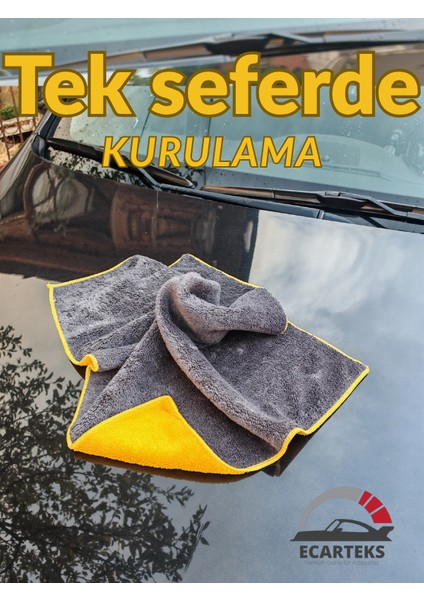 ECATEKS(60X50 Cm) Premium Çift Taraflı 600 Gsm Mikrofiber Lüks Oto Yıkama Kurulama modelleri
