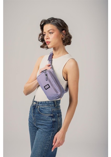 CCS 17993 Lüks Lila Renk Bel Ve Omuz Çantası