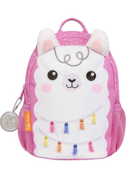 Lama Desenli Pembe Anaokulu Çantası